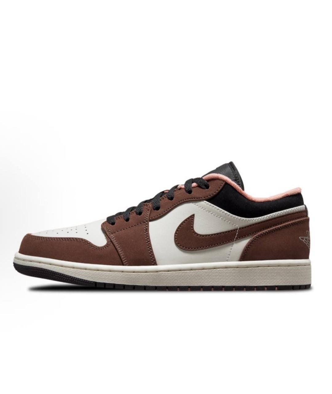 JORDAN Коричневые нубуковые низкие кроссовки / кеды, фото 8