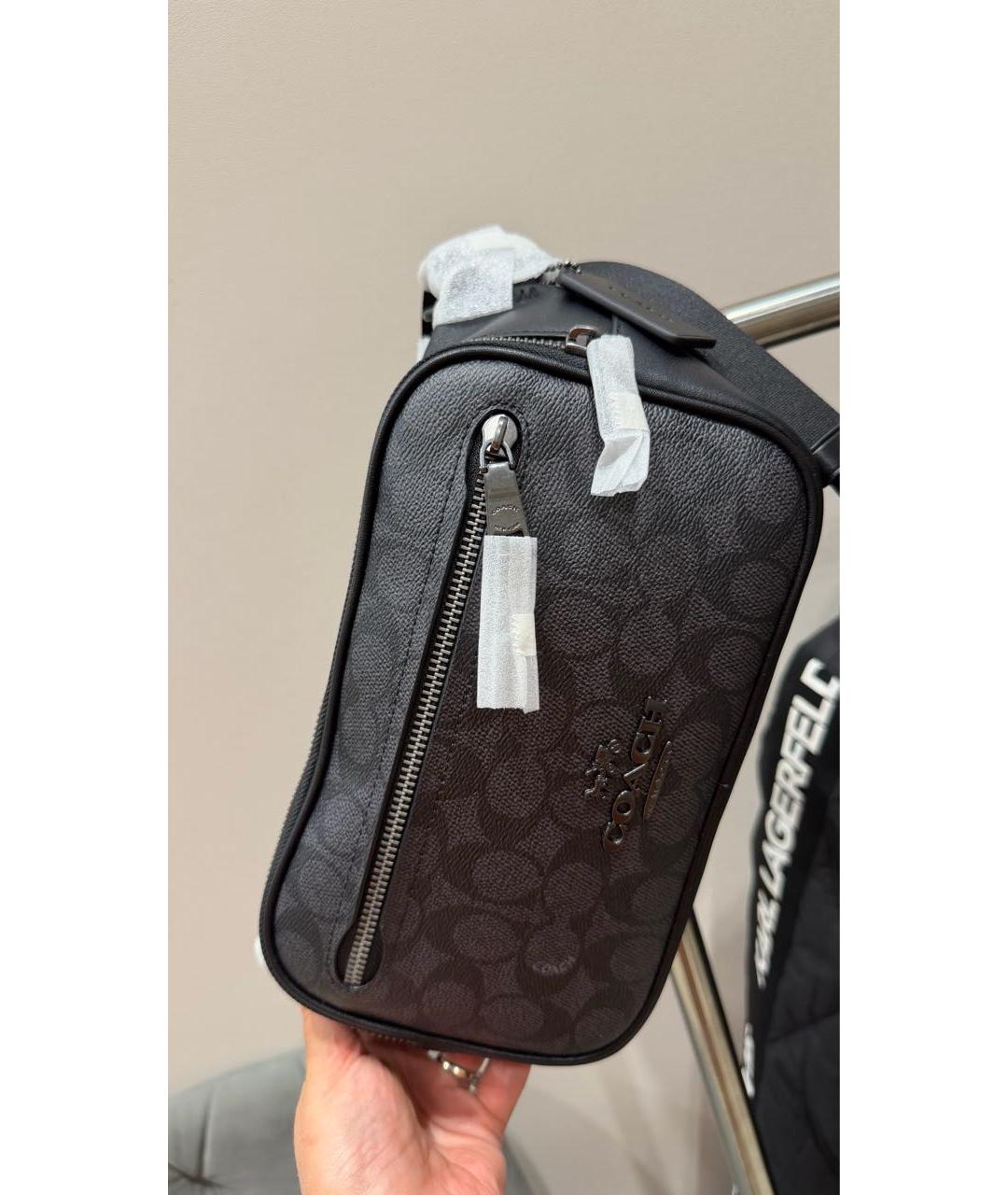 COACH Черная поясная сумка, фото 6