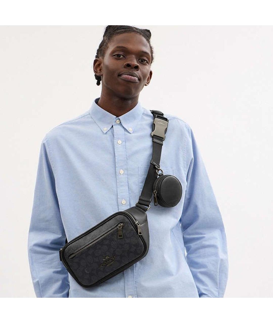 COACH Черная поясная сумка, фото 8