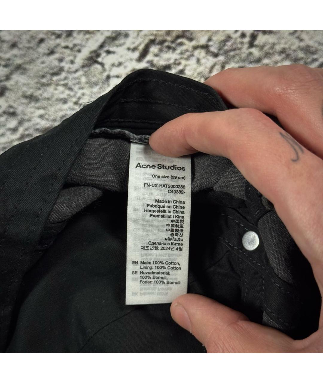 ACNE STUDIOS Серая хлопковая кепка/бейсболка, фото 6