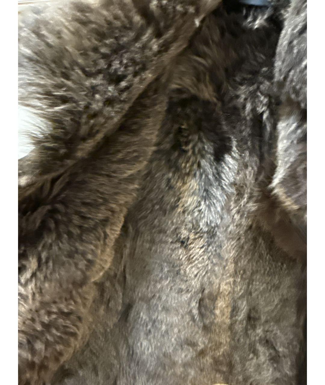 VERSACE Черная кожаная дубленка, фото 4