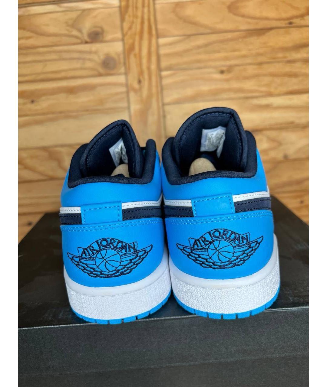 JORDAN Голубые кожаные кроссовки, фото 7
