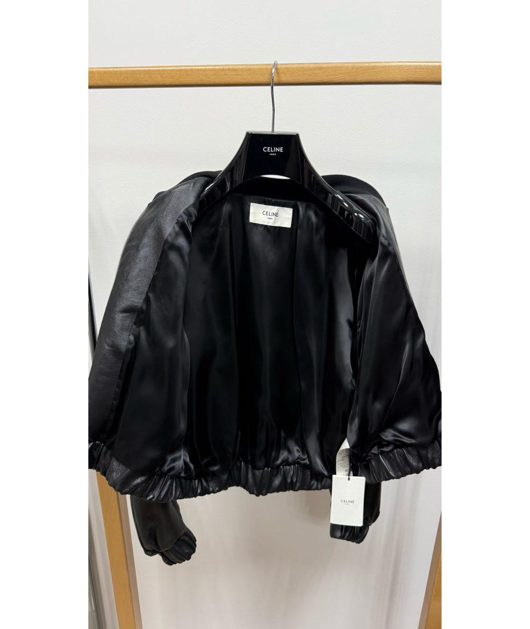 CELINE Черная кожаная куртка, фото 3