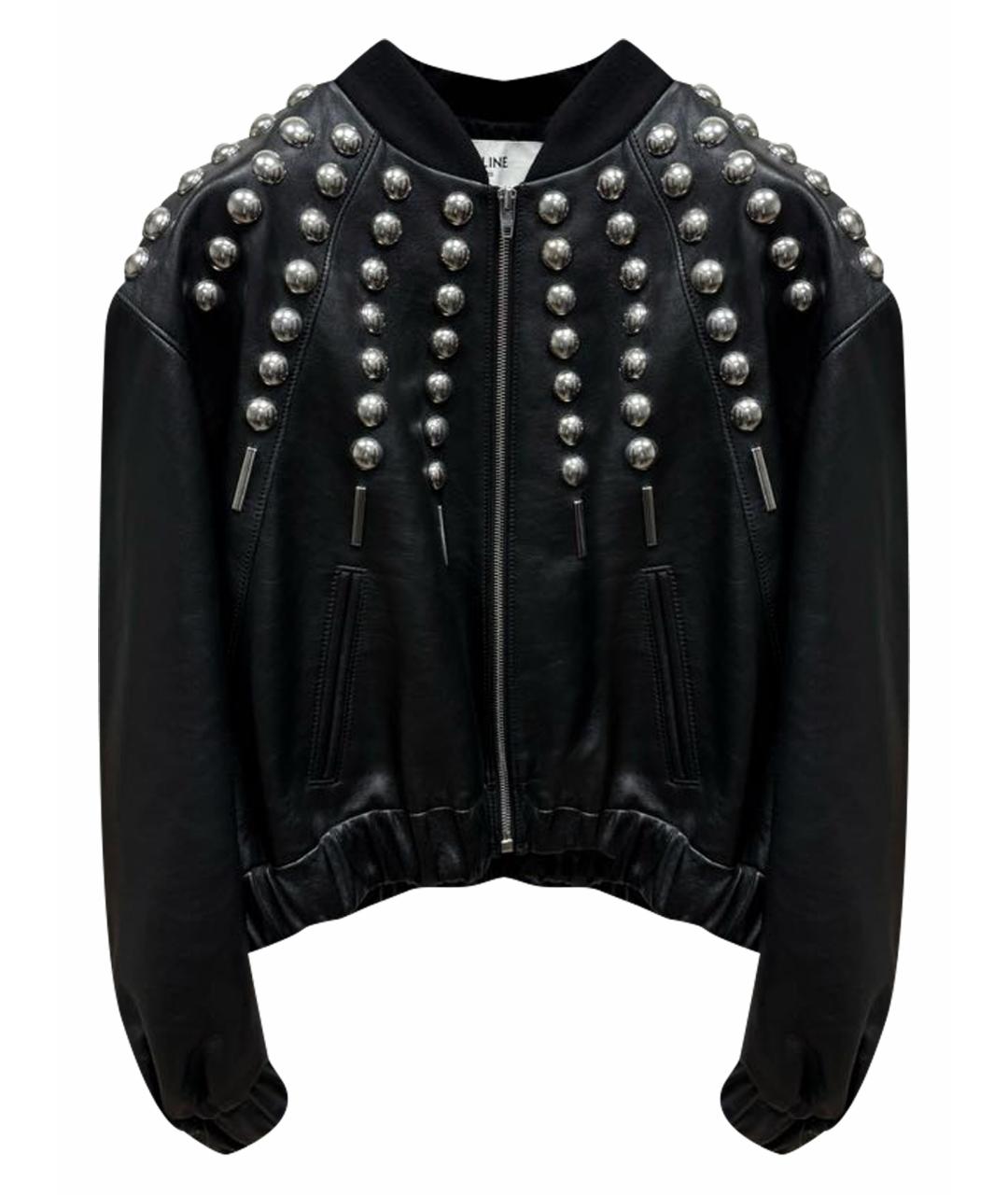 CELINE Черная кожаная куртка, фото 1