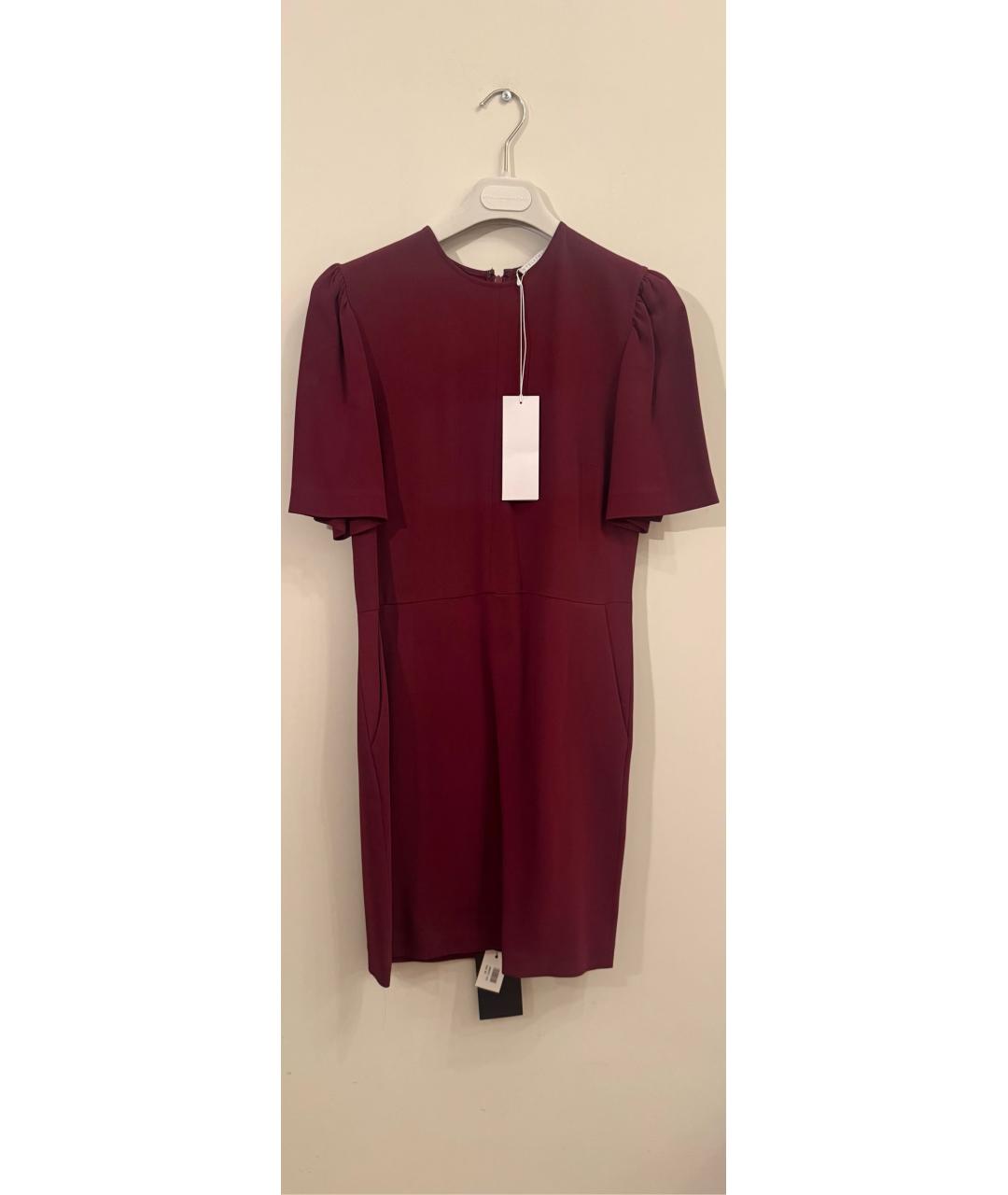 STELLA MCCARTNEY Бордовое вискозное коктейльное платье, фото 7