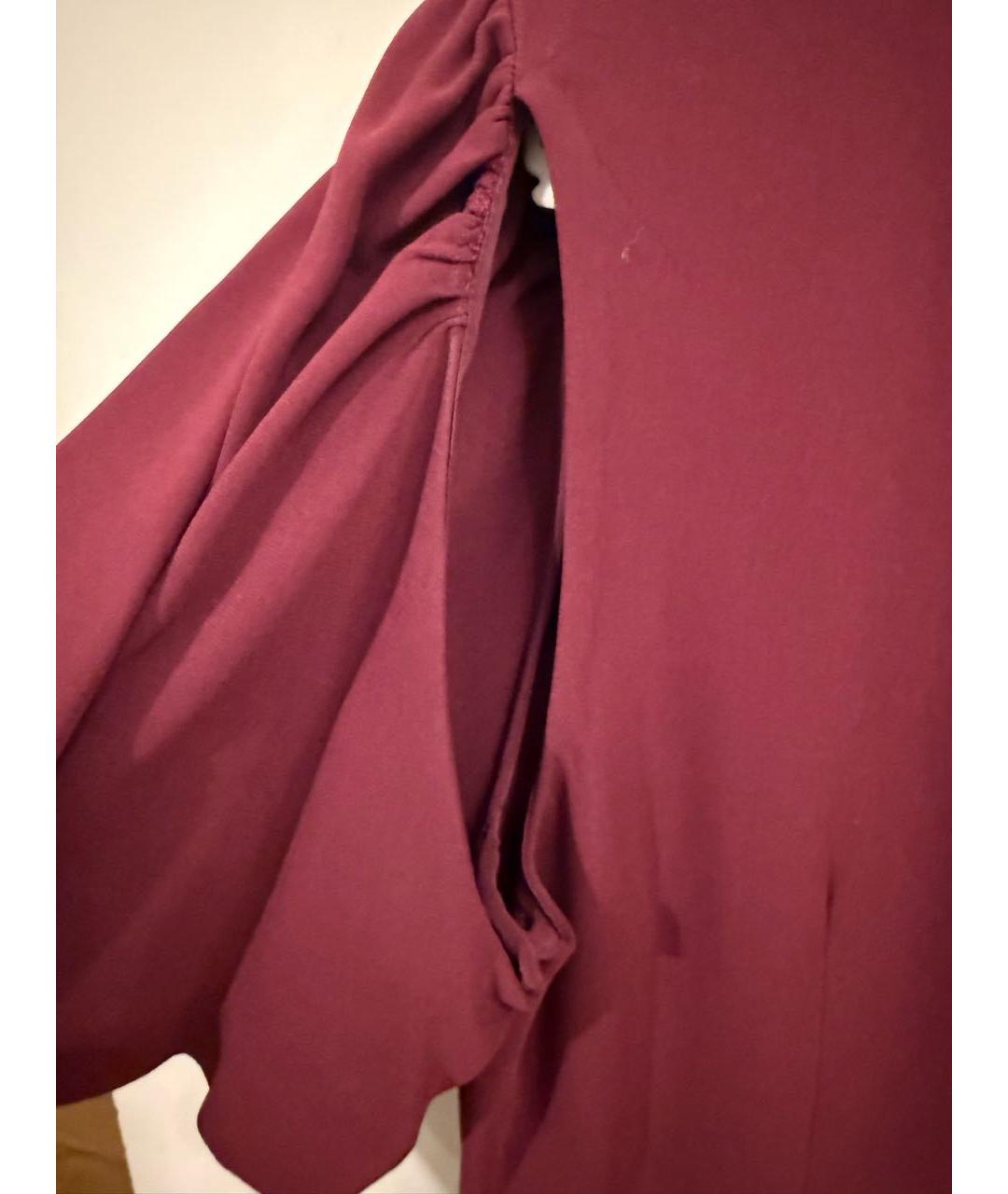 STELLA MCCARTNEY Бордовое вискозное коктейльное платье, фото 4