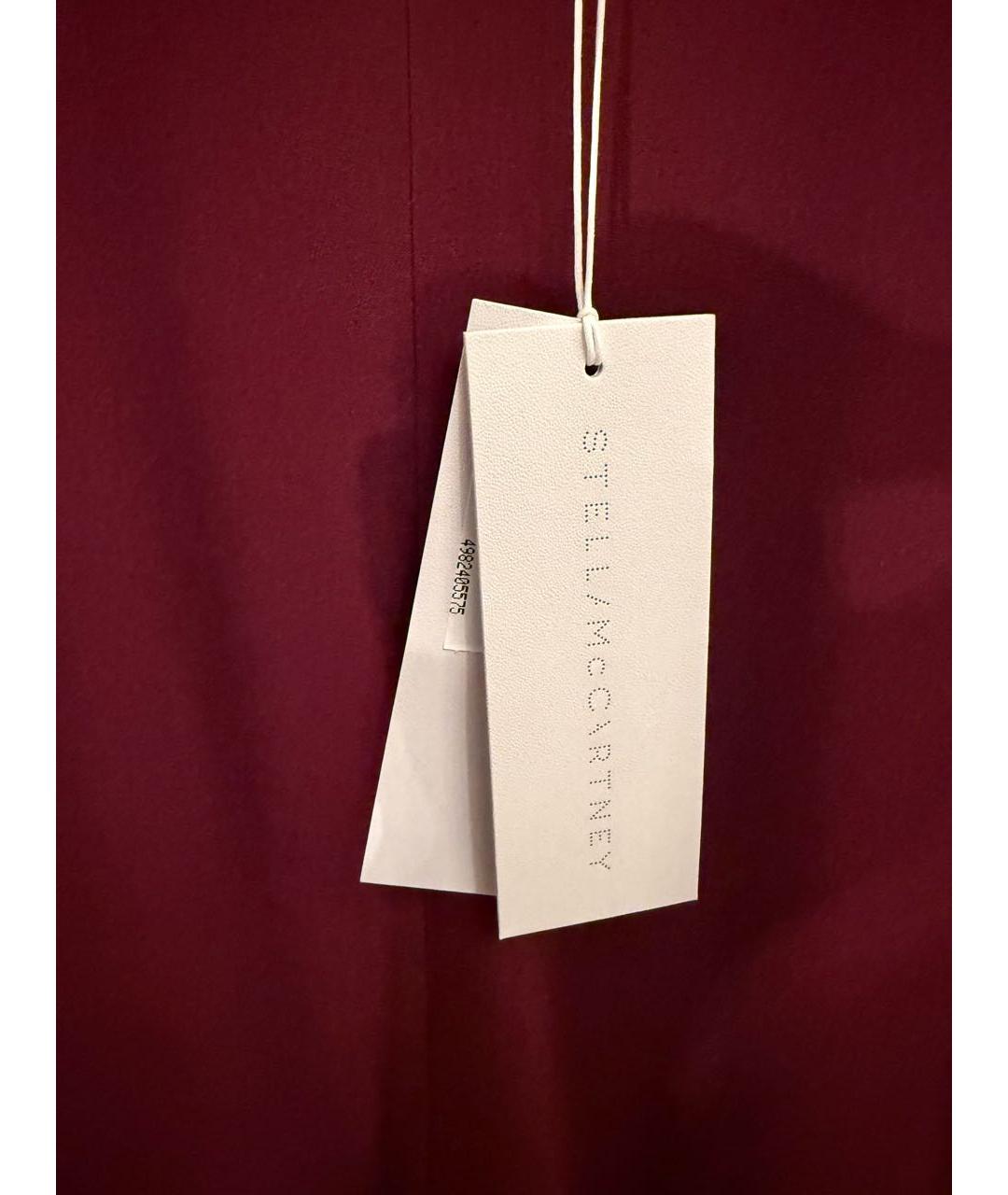STELLA MCCARTNEY Бордовое вискозное коктейльное платье, фото 6