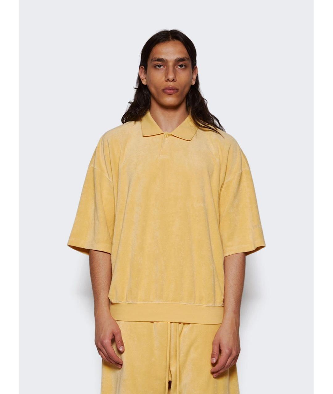 FEAR OF GOD ESSENTIALS Желтое хлопко-полиэстеровое поло с коротким рукавом, фото 6