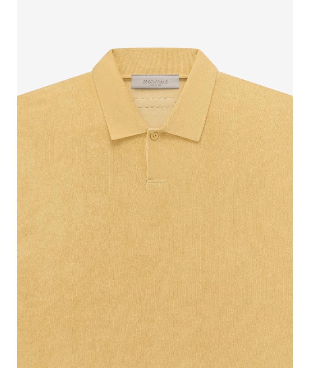 FEAR OF GOD ESSENTIALS Желтое хлопко-полиэстеровое поло с коротким рукавом, фото 3