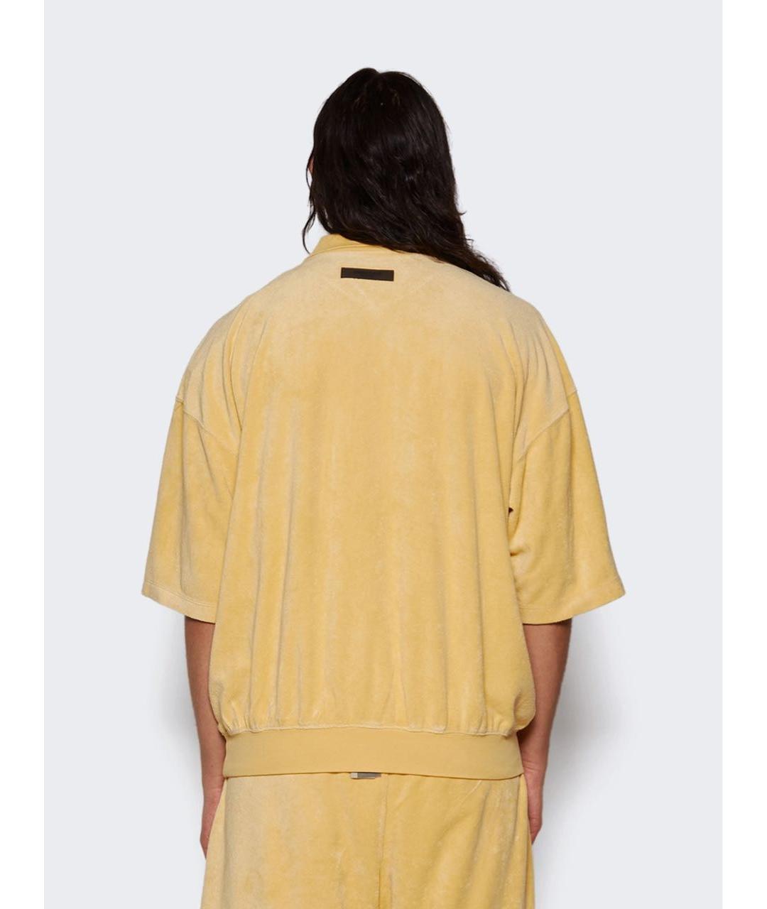 FEAR OF GOD ESSENTIALS Желтое хлопко-полиэстеровое поло с коротким рукавом, фото 8