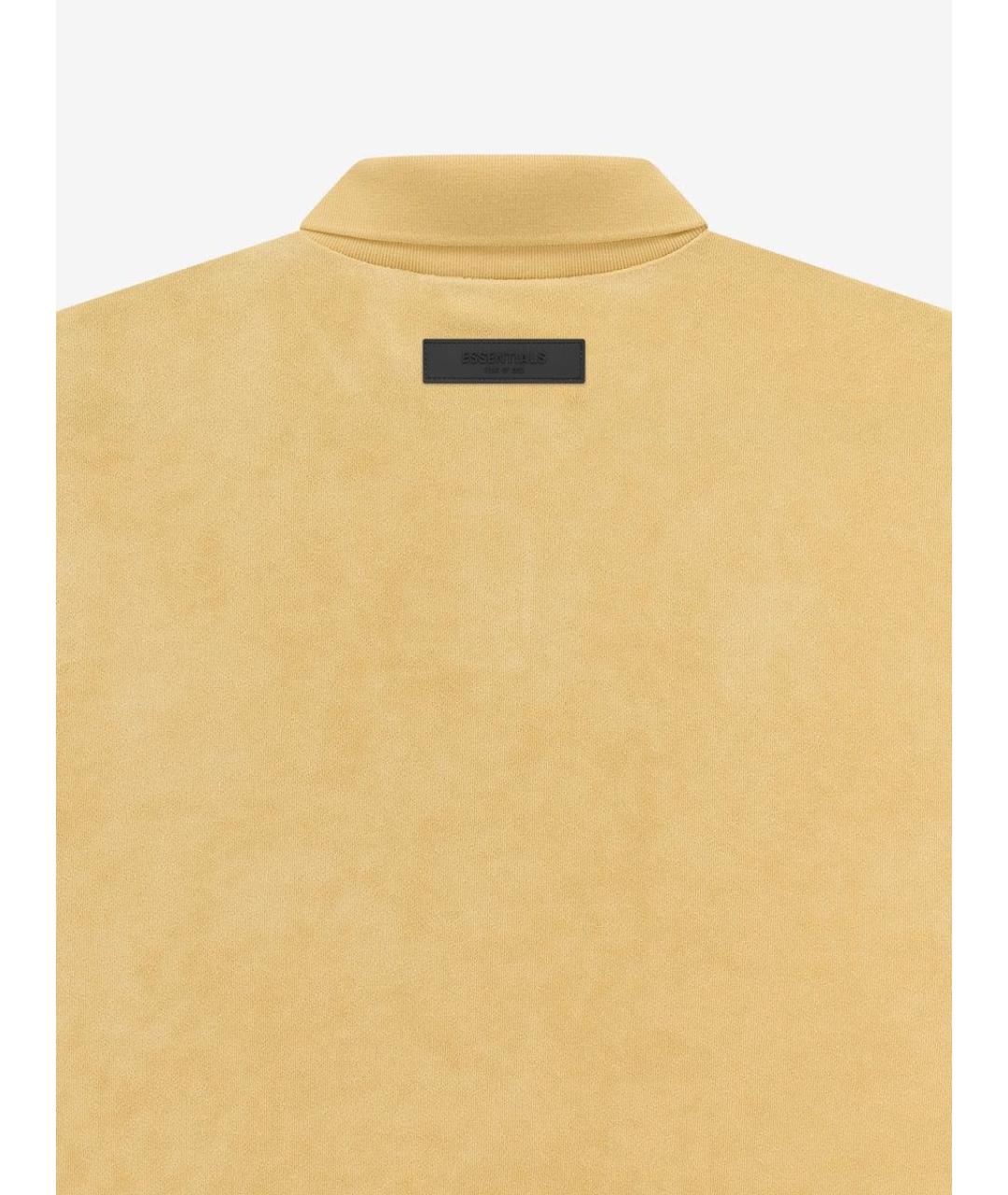 FEAR OF GOD ESSENTIALS Желтое хлопко-полиэстеровое поло с коротким рукавом, фото 4