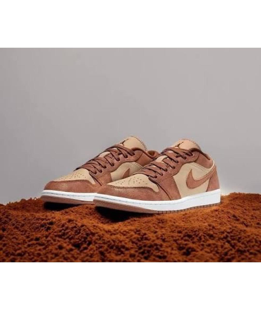 JORDAN Коричневые низкие кроссовки / кеды, фото 2