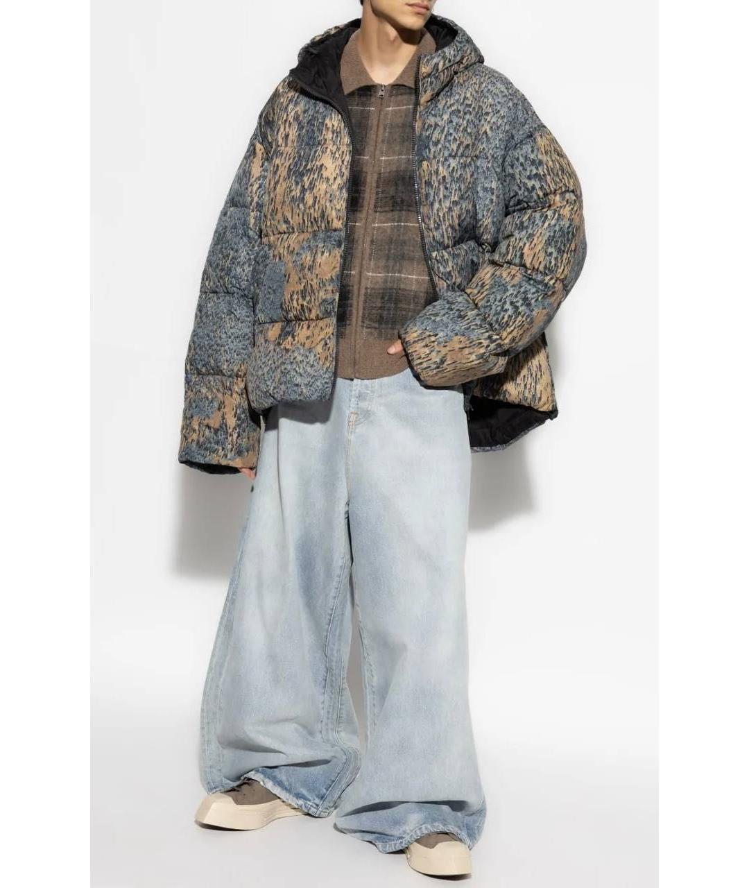 DIESEL Синий полиэстеровый пуховик, фото 4