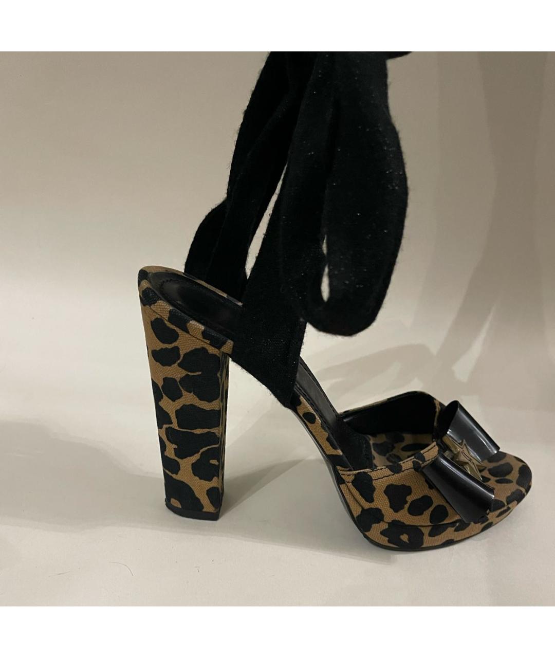 JOHN GALLIANO Мульти текстильные босоножки, фото 8