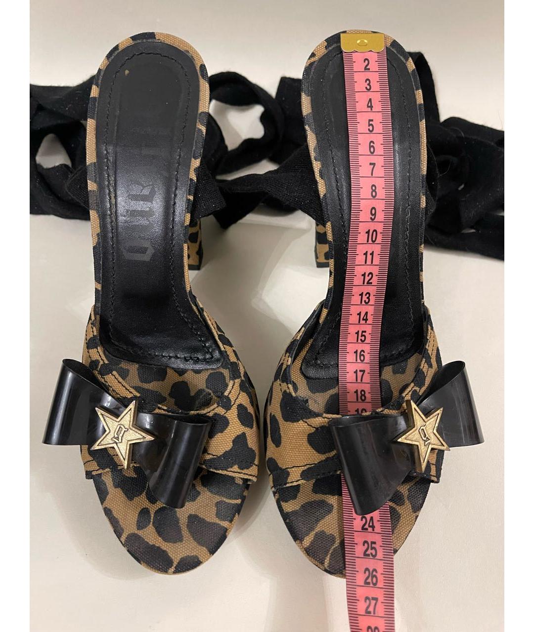 JOHN GALLIANO Мульти текстильные босоножки, фото 4