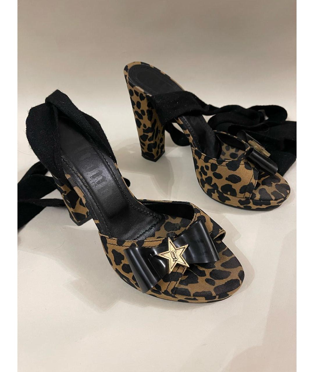 JOHN GALLIANO Мульти текстильные босоножки, фото 2