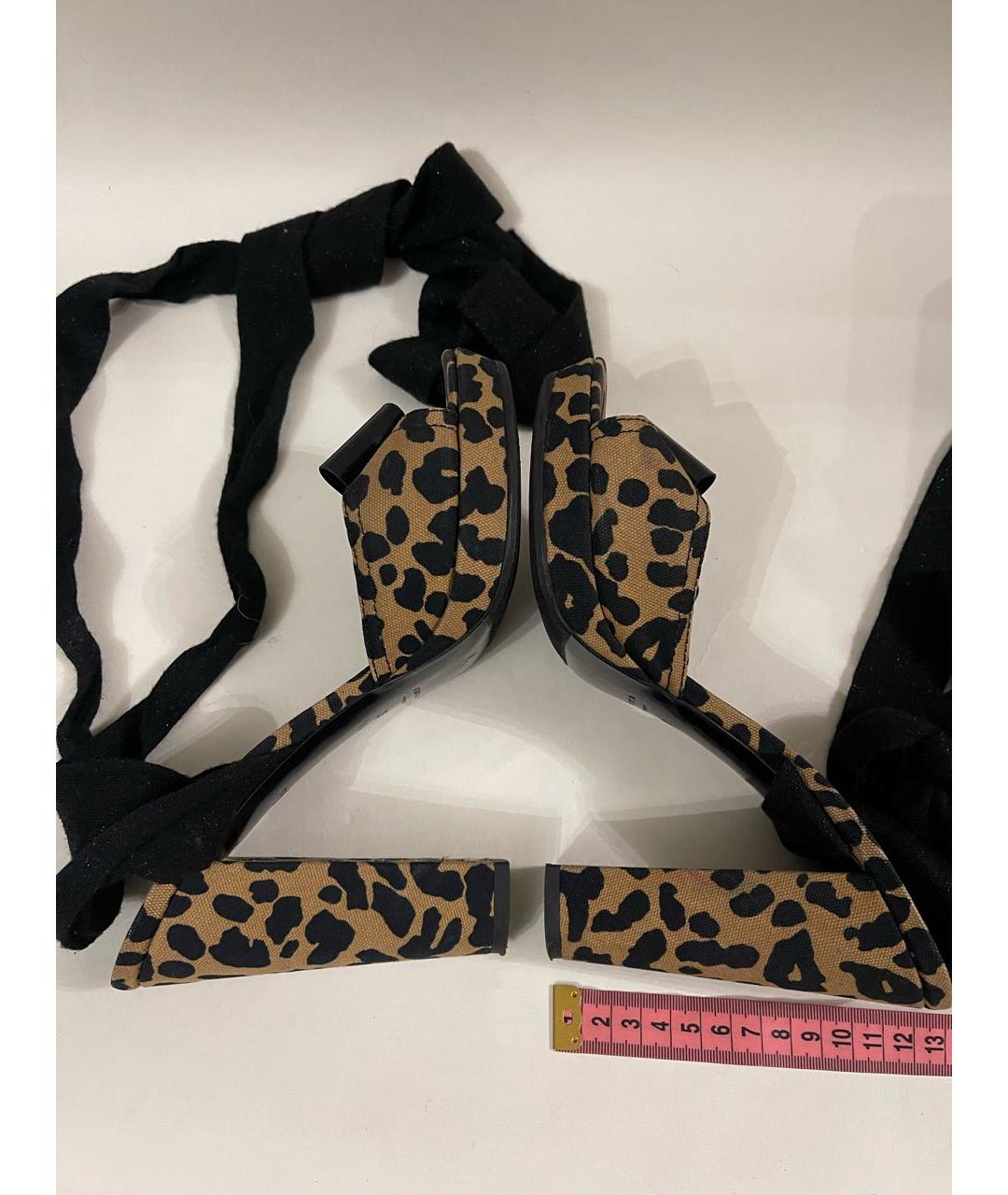 JOHN GALLIANO Мульти текстильные босоножки, фото 5