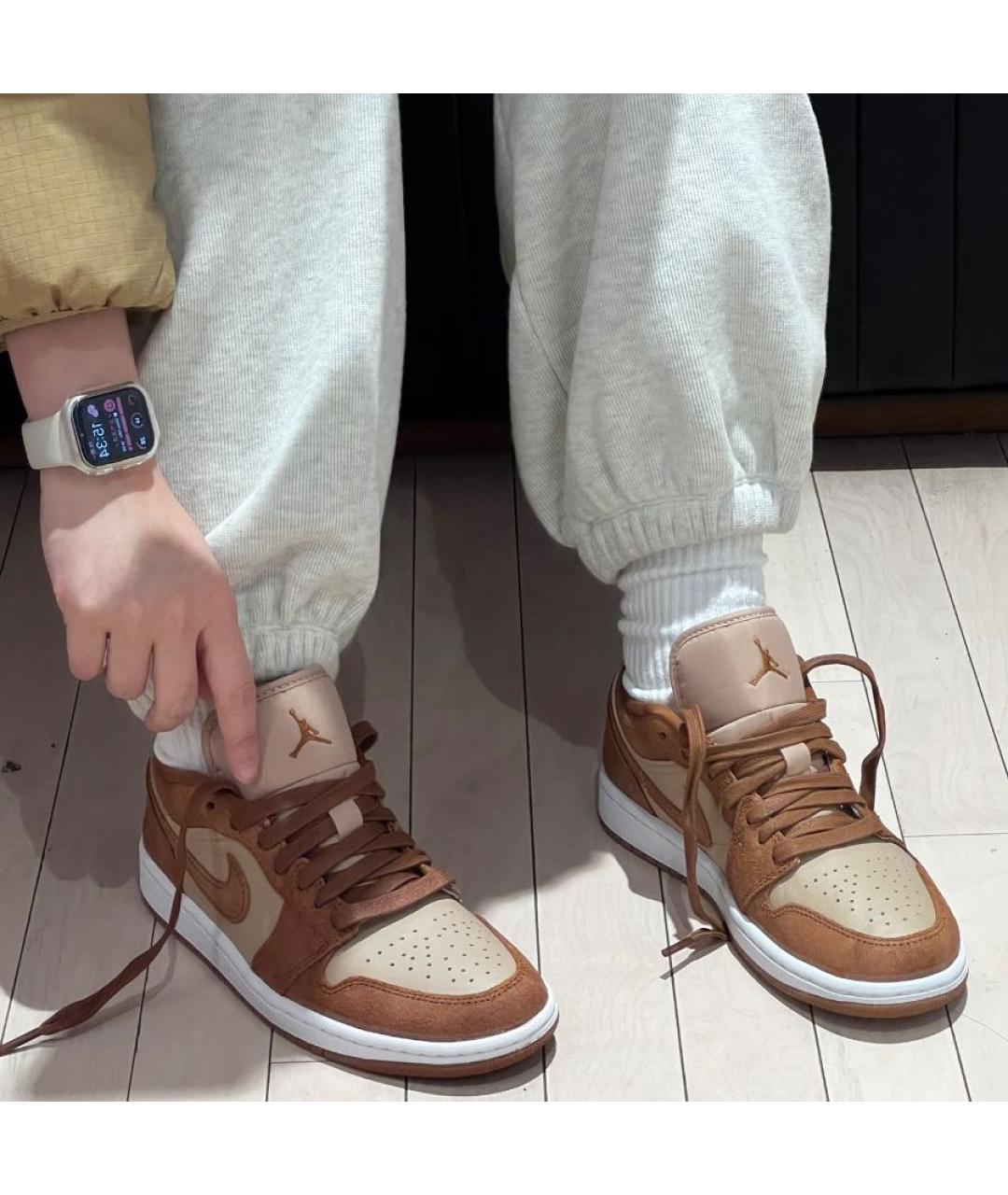 JORDAN Коричневые кеды, фото 3