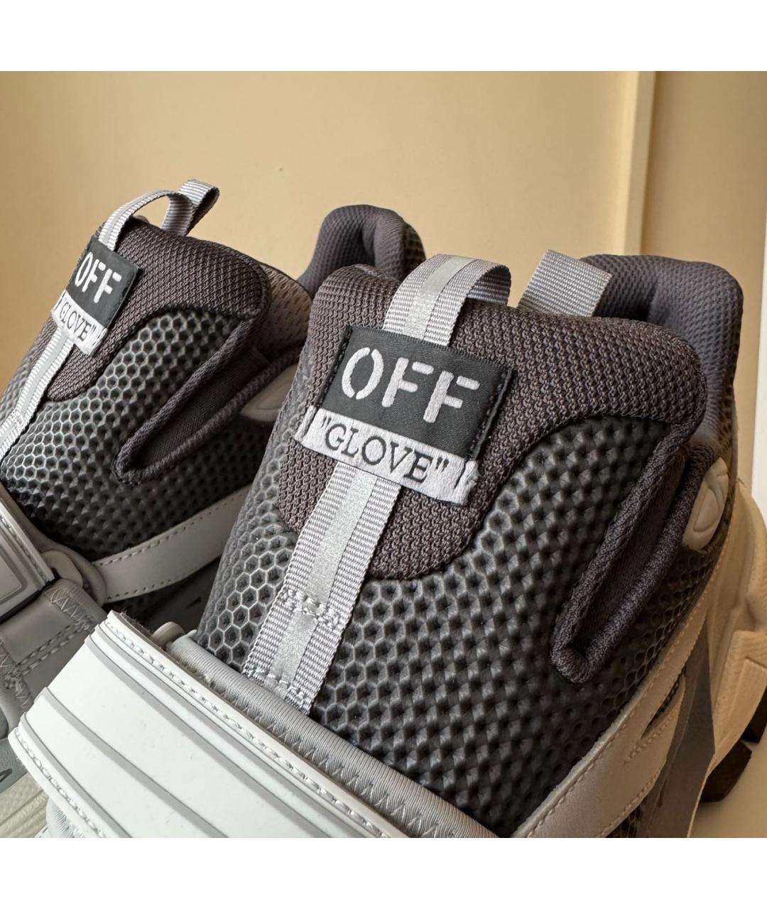 OFF-WHITE Серые низкие кроссовки / кеды, фото 6