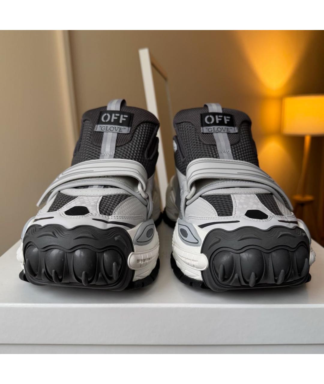 OFF-WHITE Серые низкие кроссовки / кеды, фото 4