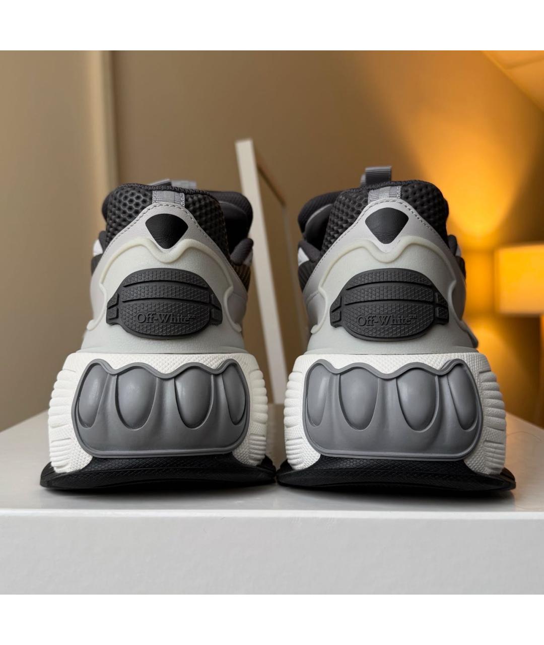 OFF-WHITE Серые низкие кроссовки / кеды, фото 5