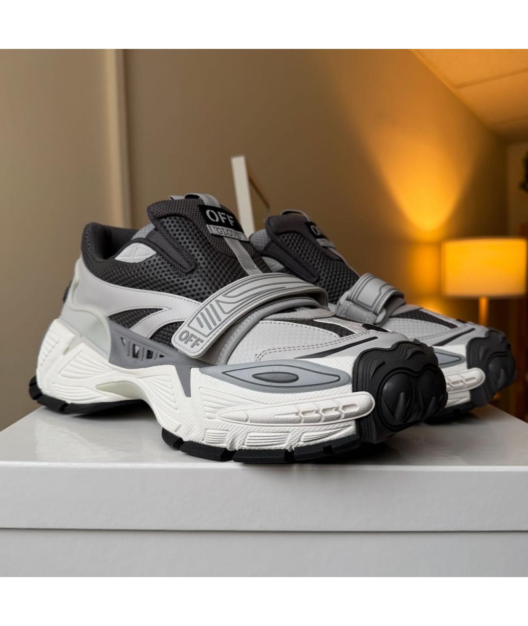 OFF-WHITE Серые низкие кроссовки / кеды, фото 2