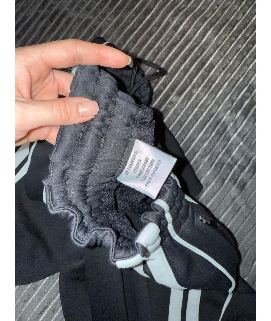 VETEMENTS Черные полиэстеровые спортивные брюки и шорты, фото 3