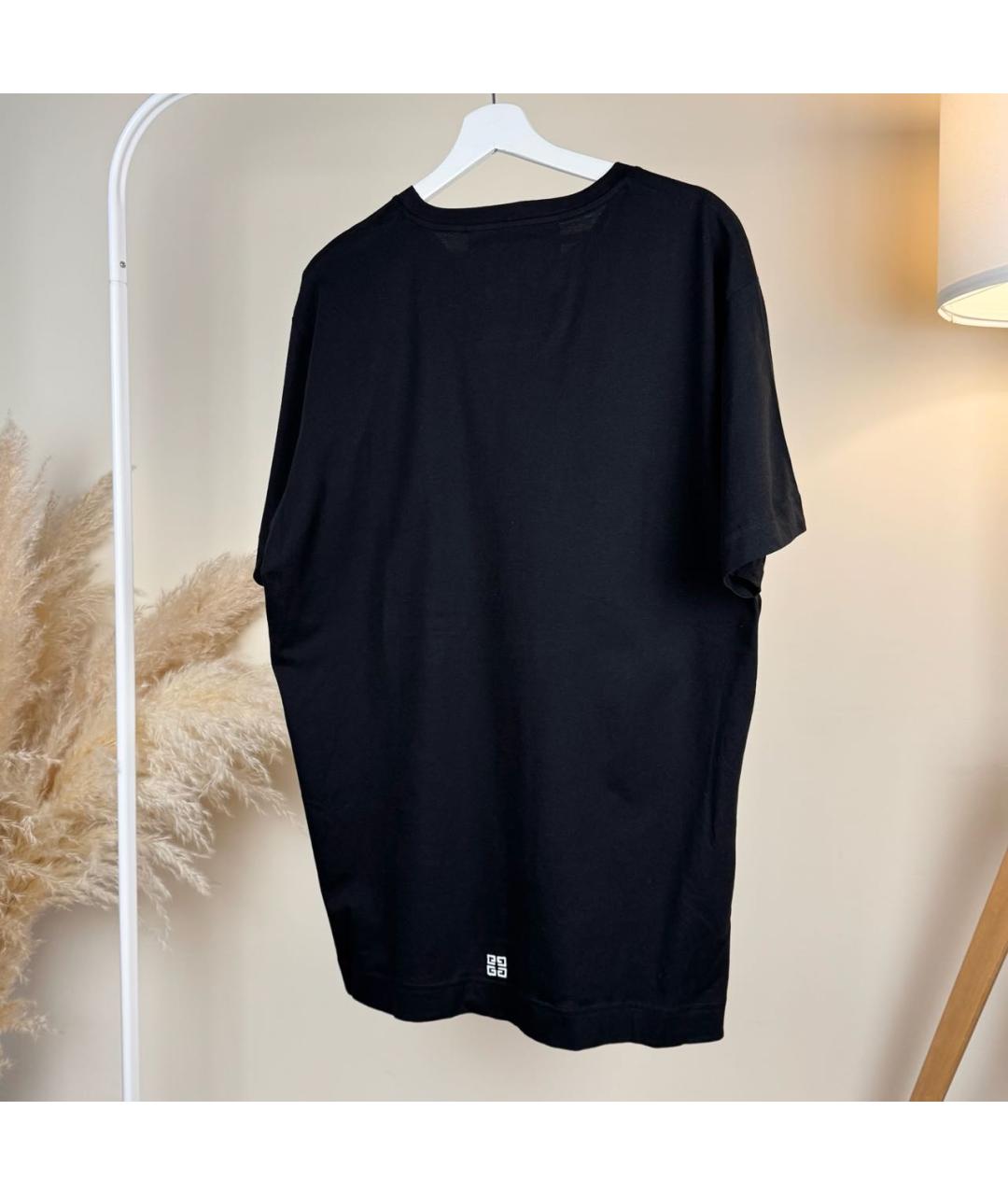 GIVENCHY Черная хлопковая футболка, фото 4
