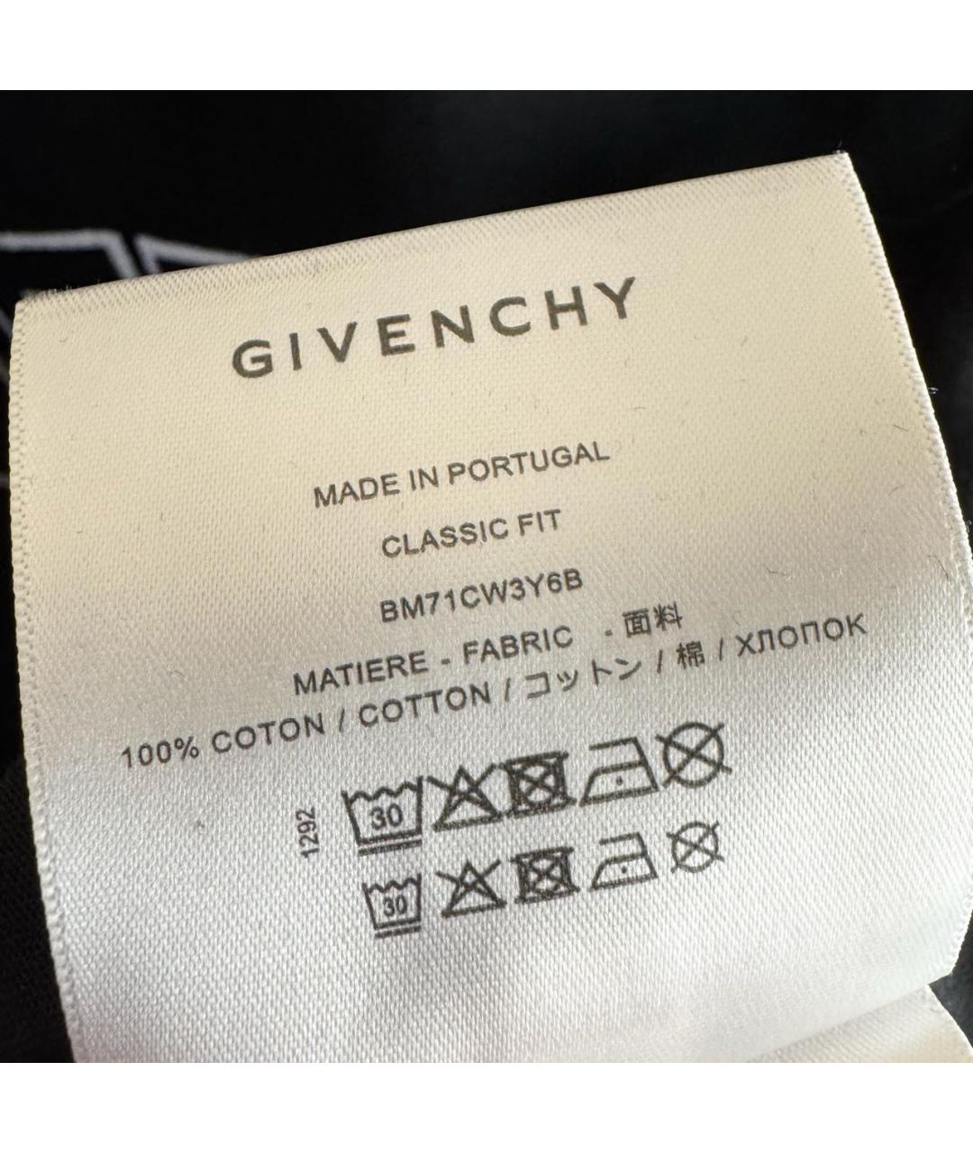 GIVENCHY Черная хлопковая футболка, фото 8