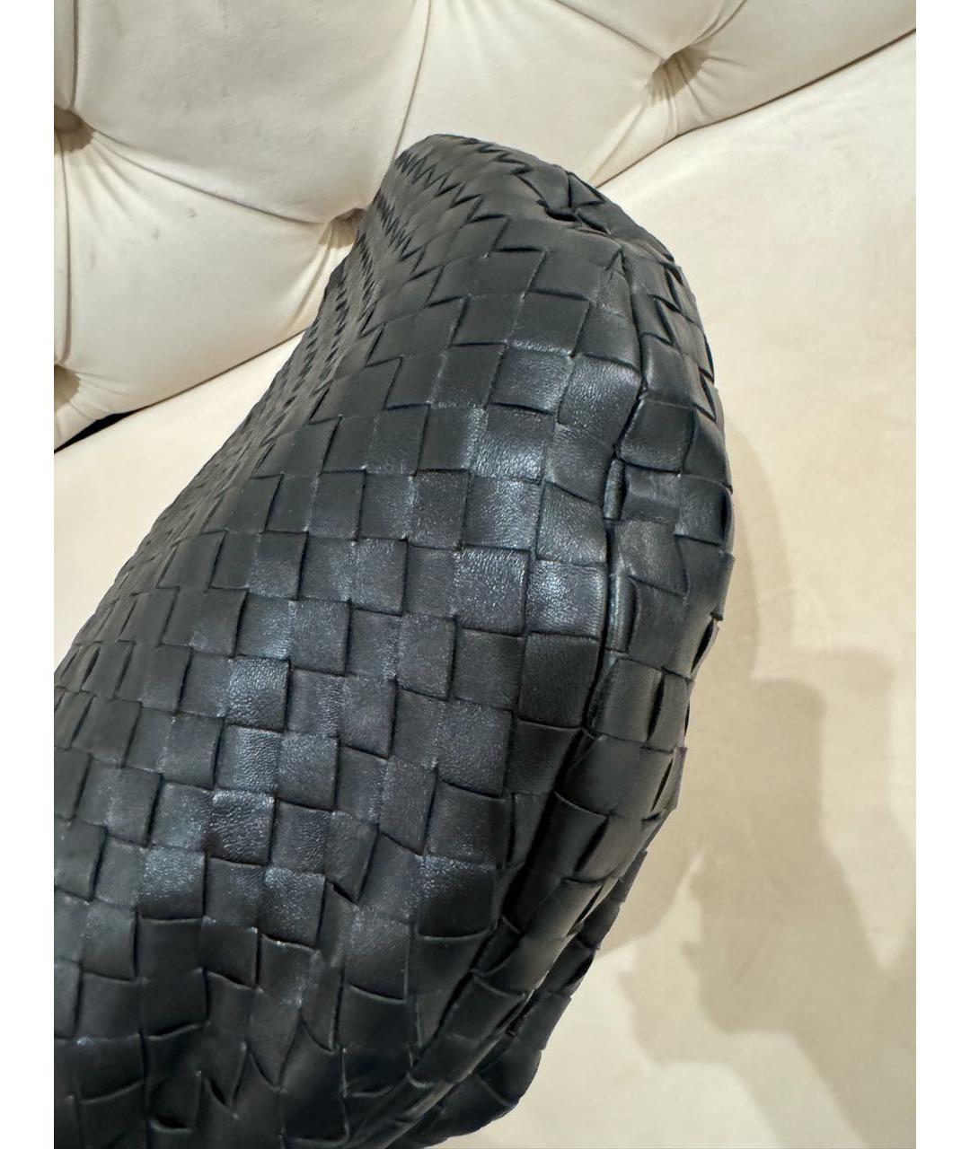 BOTTEGA VENETA Черная кожаная сумка с короткими ручками, фото 6