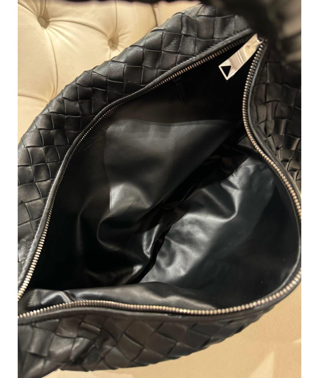 BOTTEGA VENETA Черная кожаная сумка с короткими ручками, фото 4