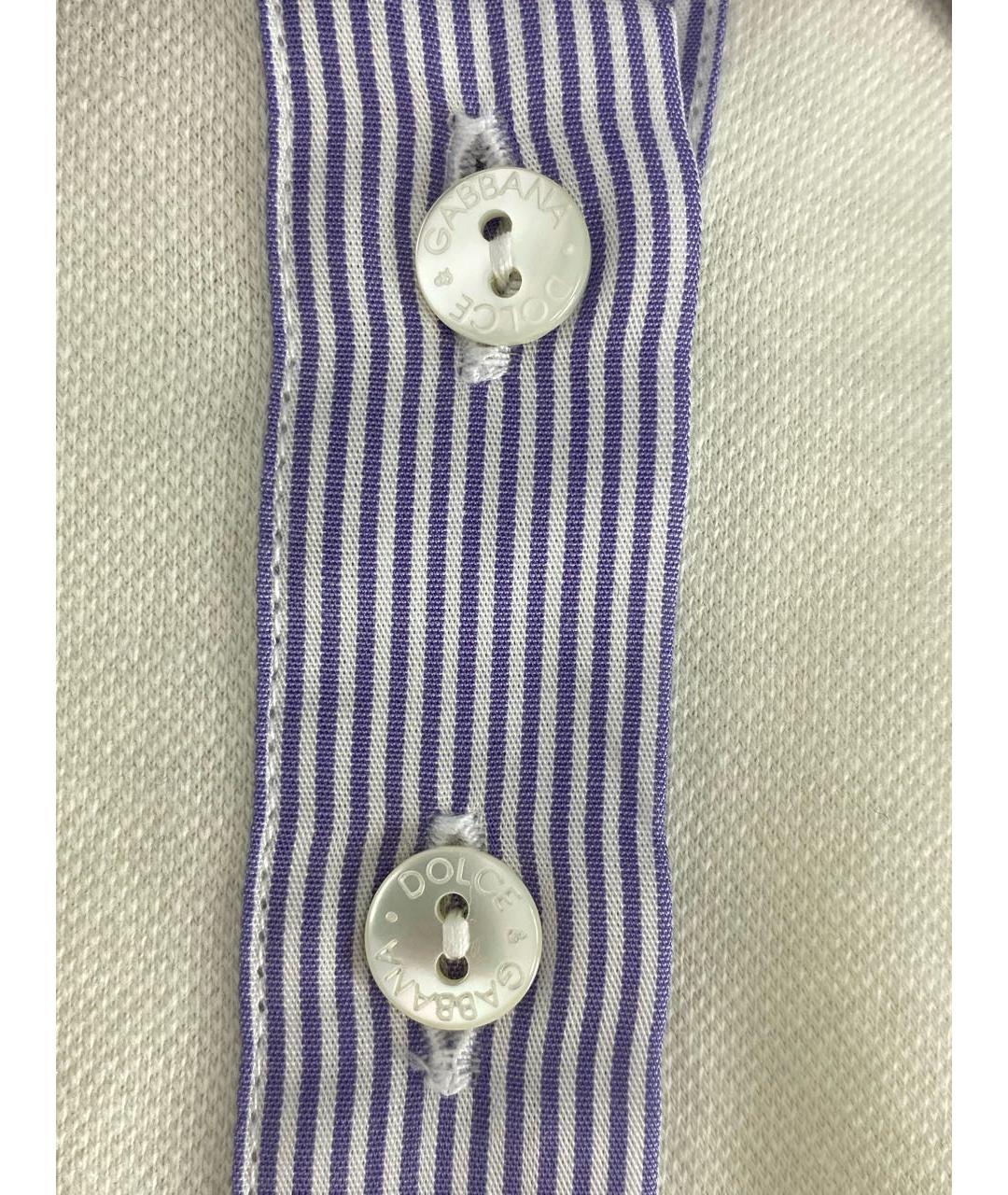 DOLCE&GABBANA Белая хлопко-эластановая рубашка, фото 7