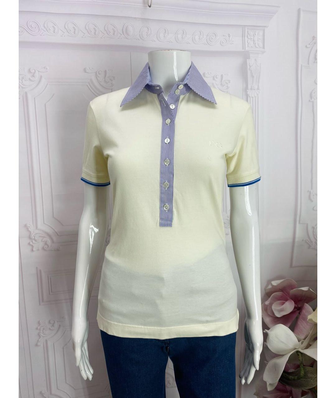 DOLCE&GABBANA Белая хлопко-эластановая рубашка, фото 5