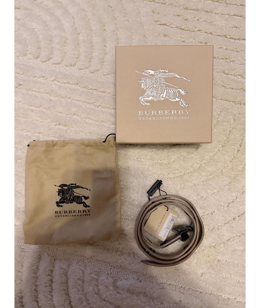 BURBERRY Бежевый ремень, фото 4