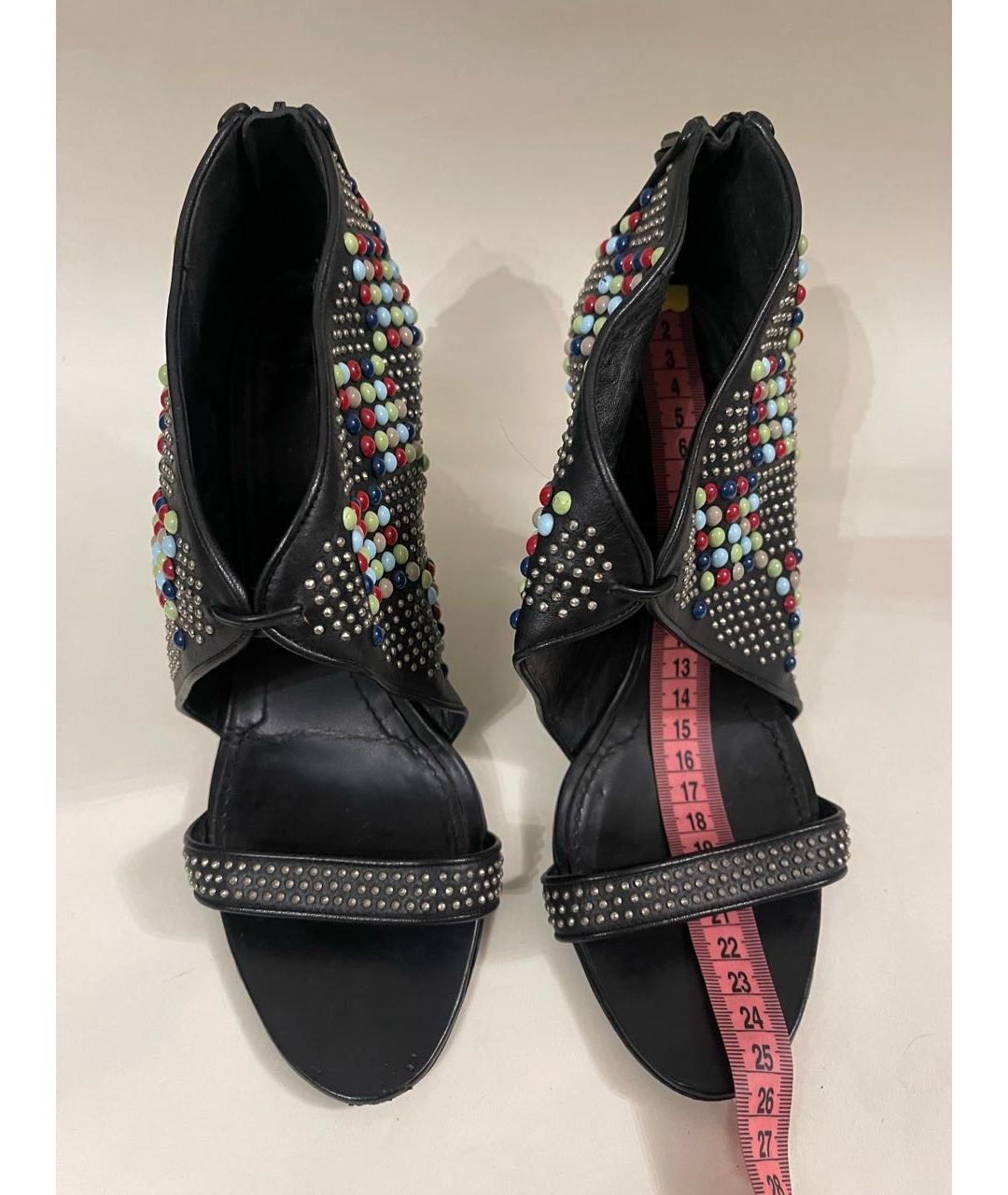 GIVENCHY Черные кожаные босоножки, фото 4