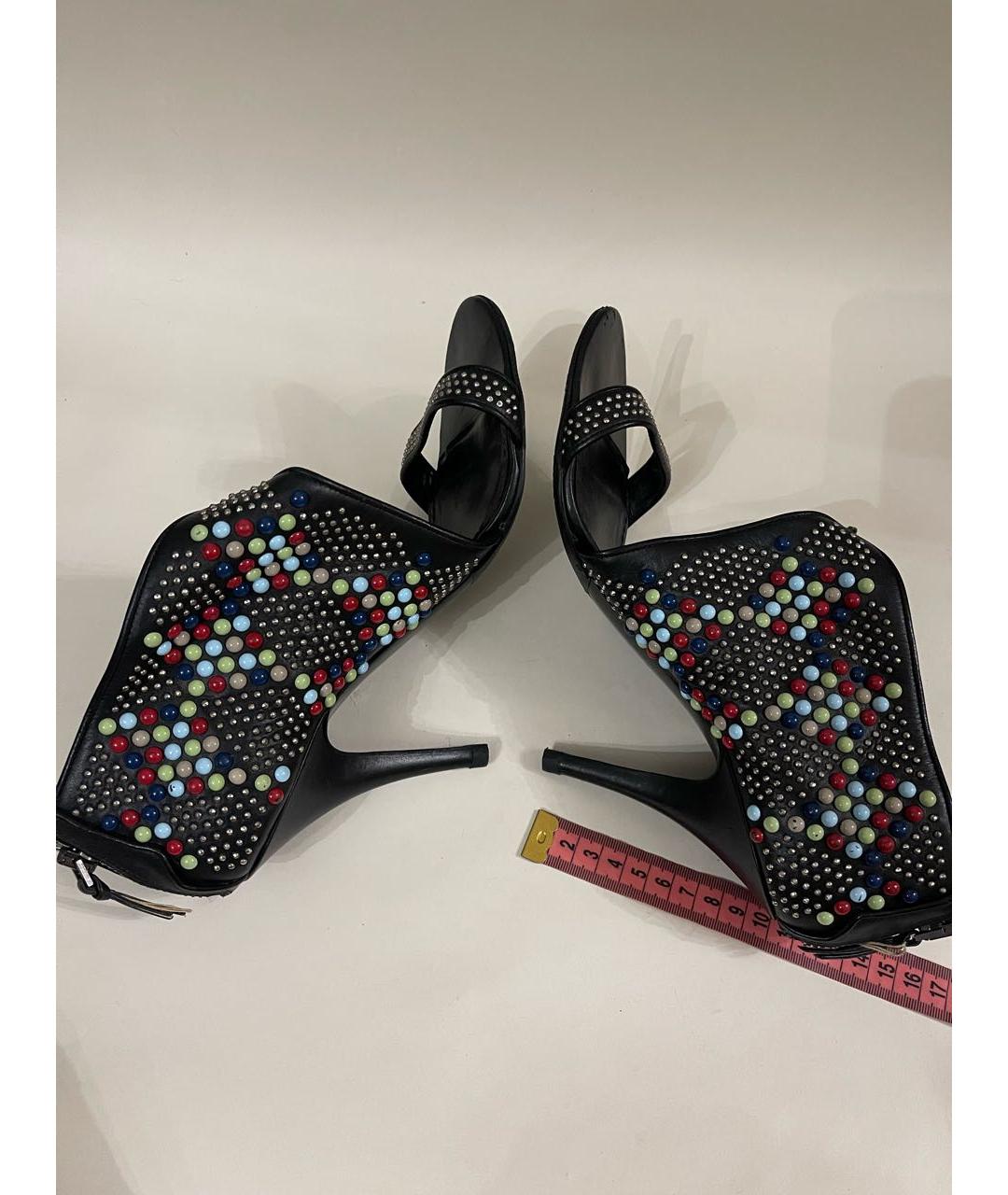 GIVENCHY Черные кожаные босоножки, фото 5