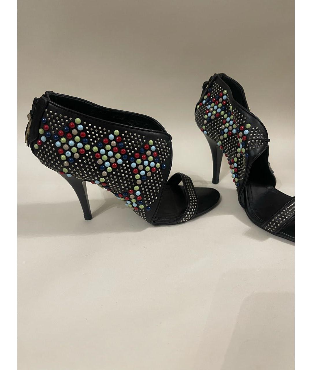 GIVENCHY Черные кожаные босоножки, фото 3