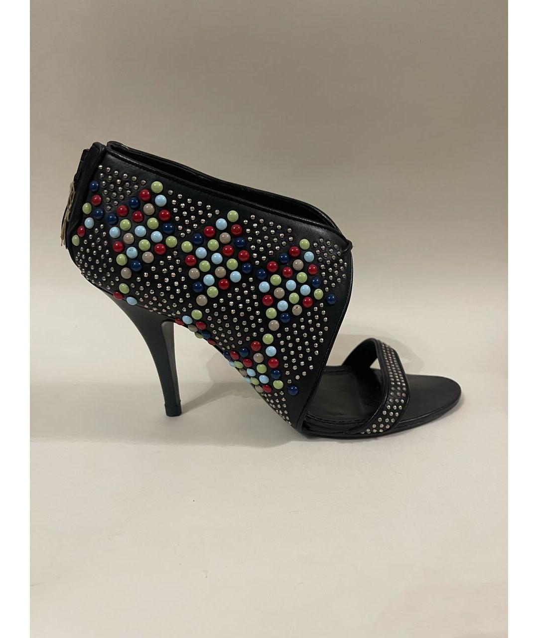 GIVENCHY Черные кожаные босоножки, фото 8