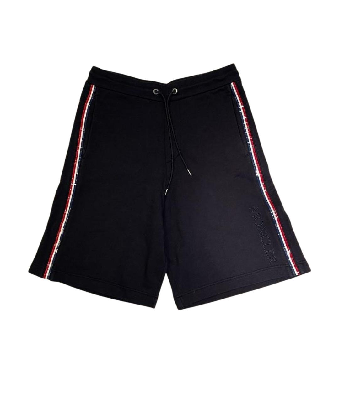 MONCLER Темно-синие хлопковые шорты, фото 1