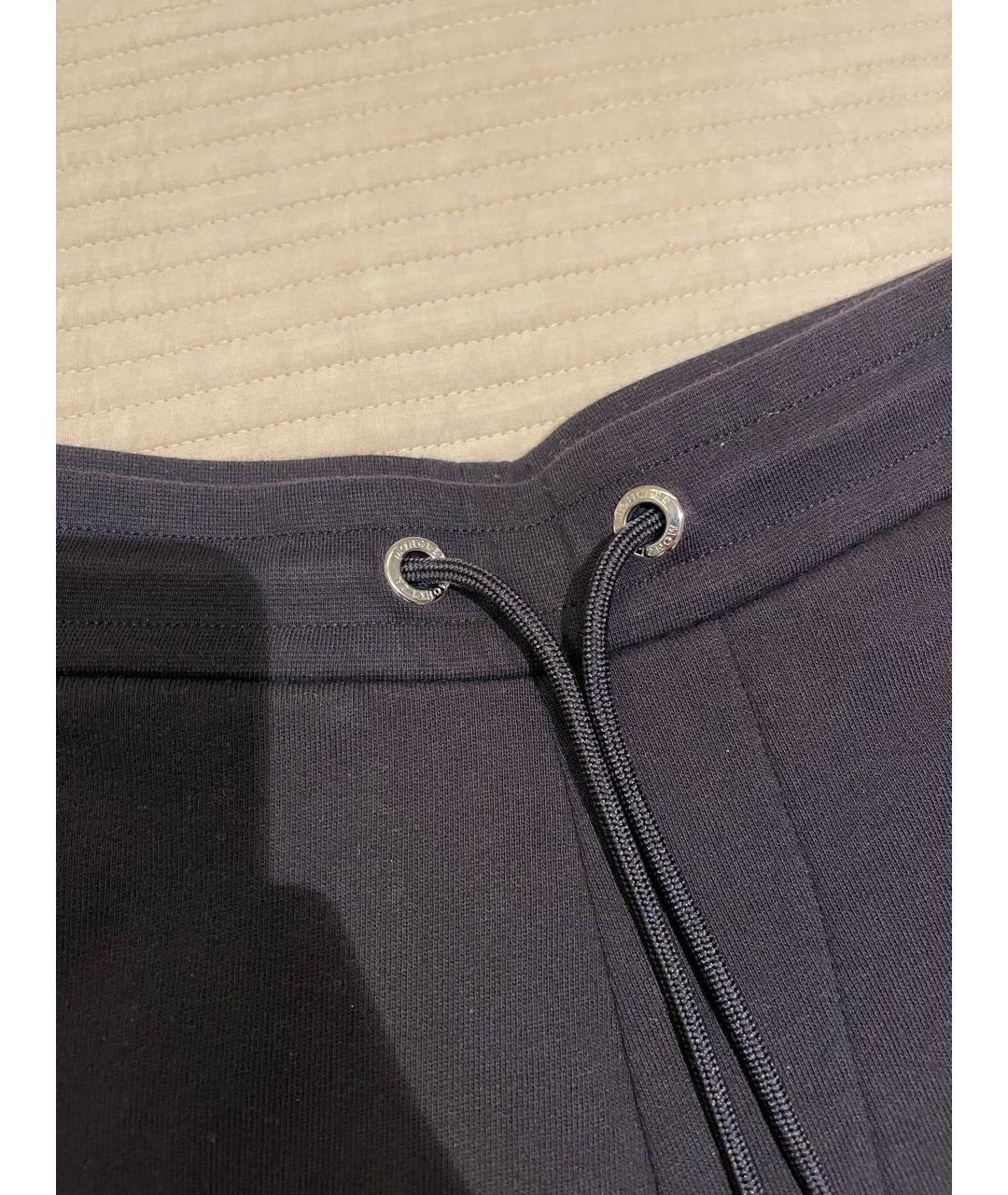 MONCLER Темно-синие хлопковые шорты, фото 3