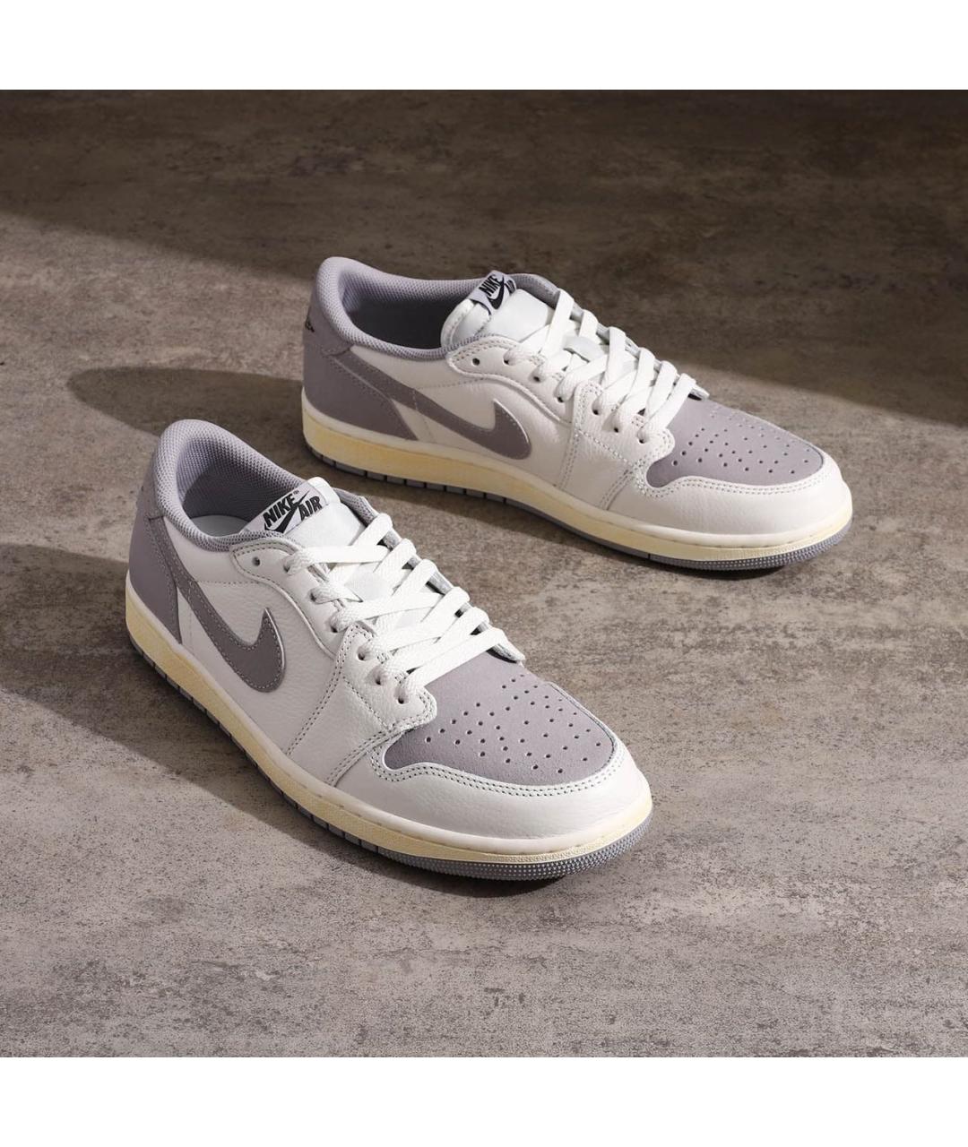 JORDAN Серые низкие кроссовки / кеды, фото 4