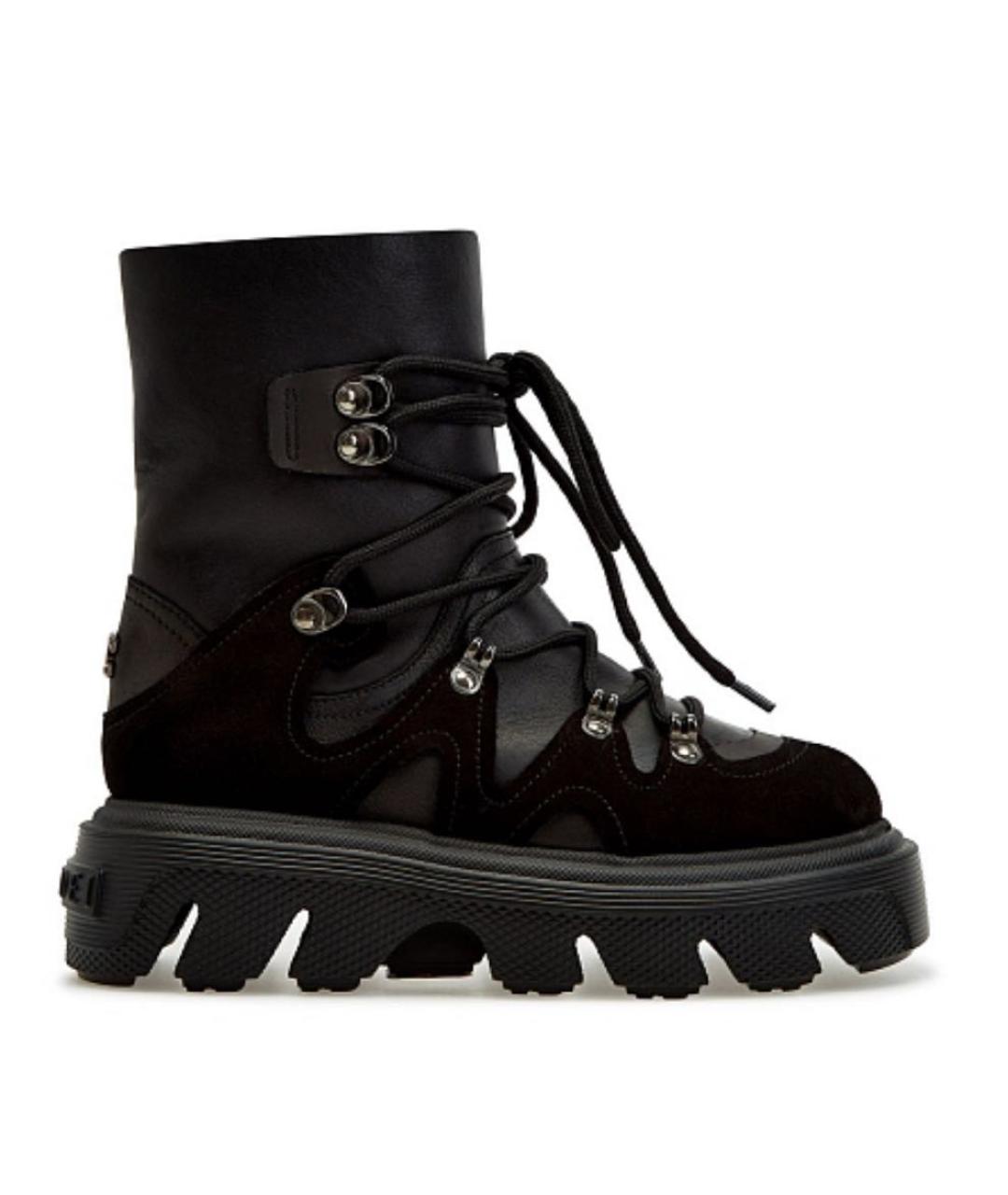 CASADEI Черные кожаные ботинки, фото 1