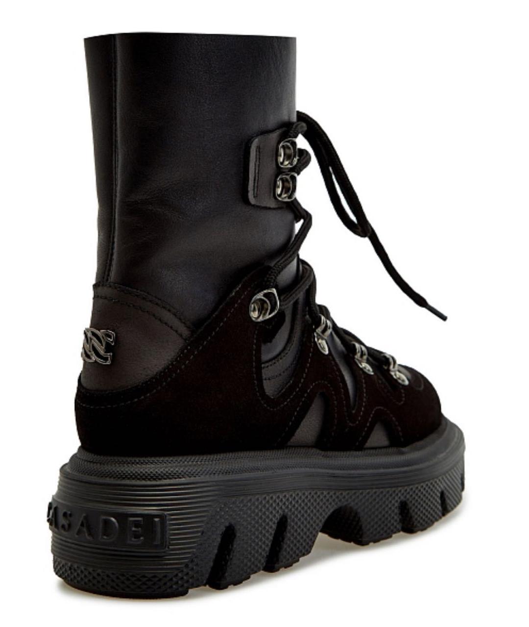 CASADEI Черные кожаные ботинки, фото 4