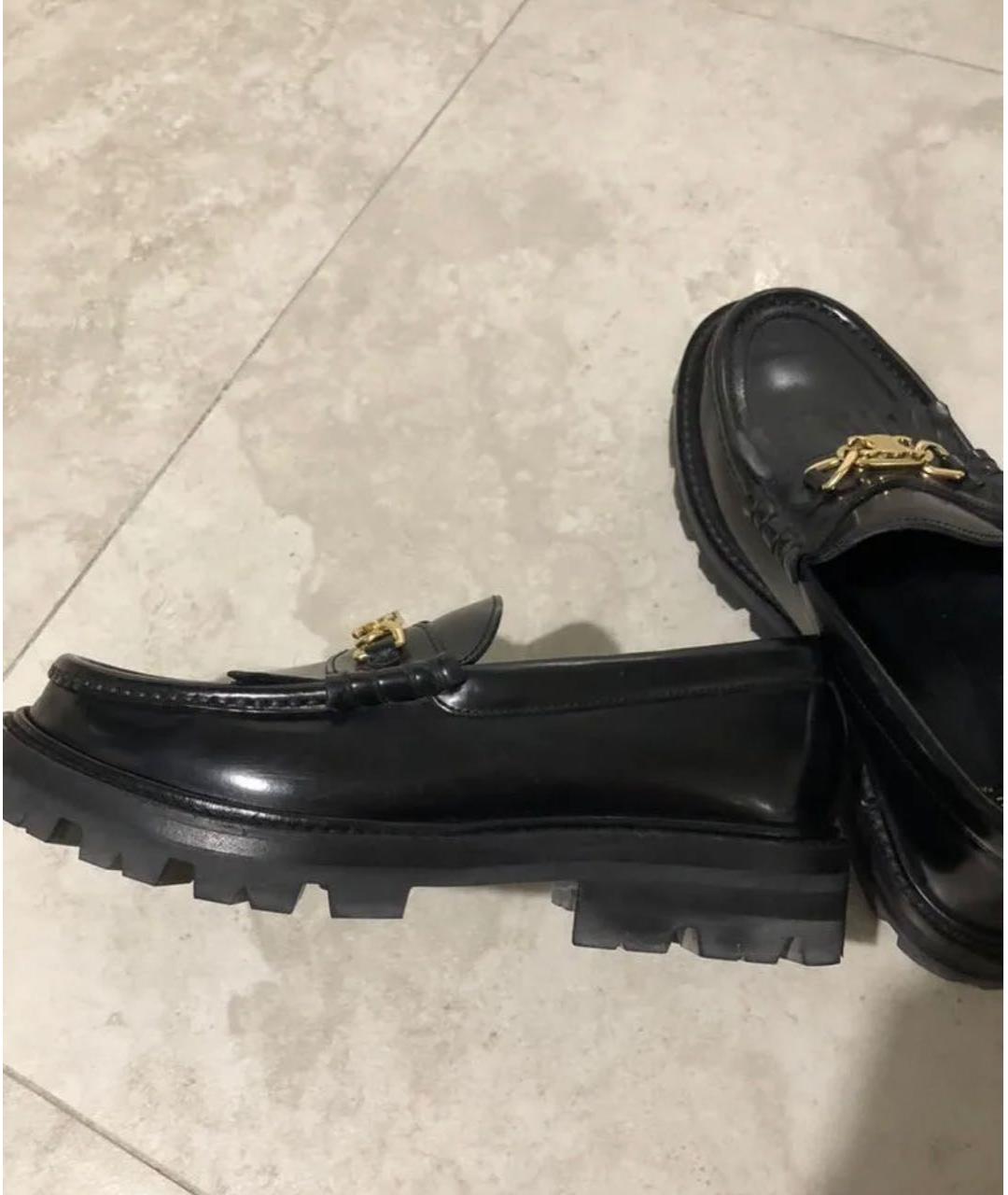 CELINE Черные кожаные лоферы, фото 6