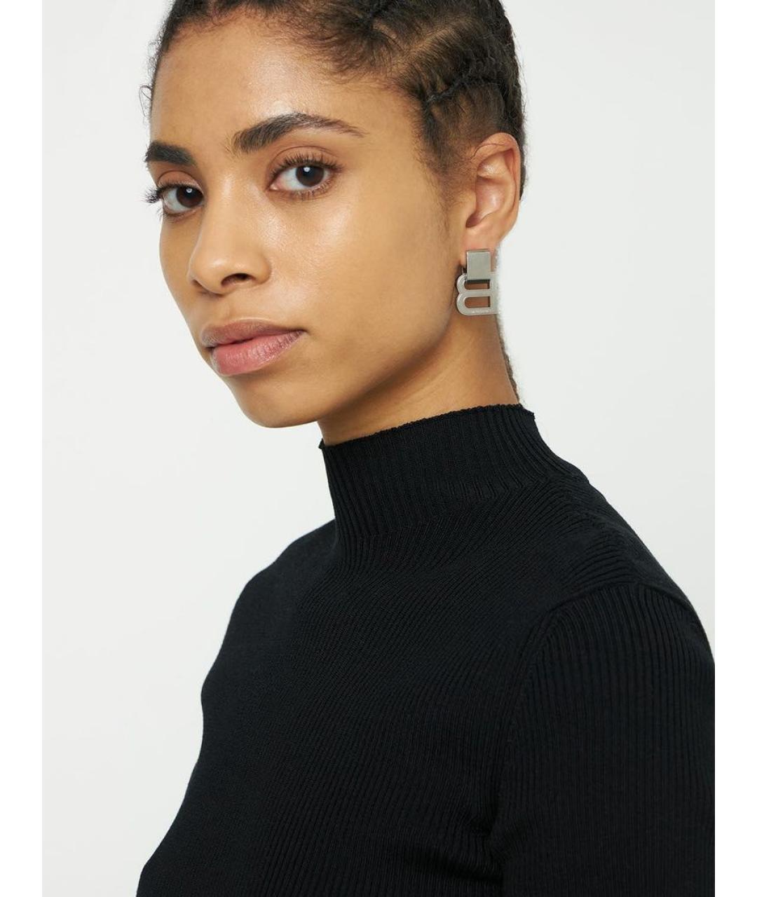 BALENCIAGA Серебряные латунные серьги, фото 3