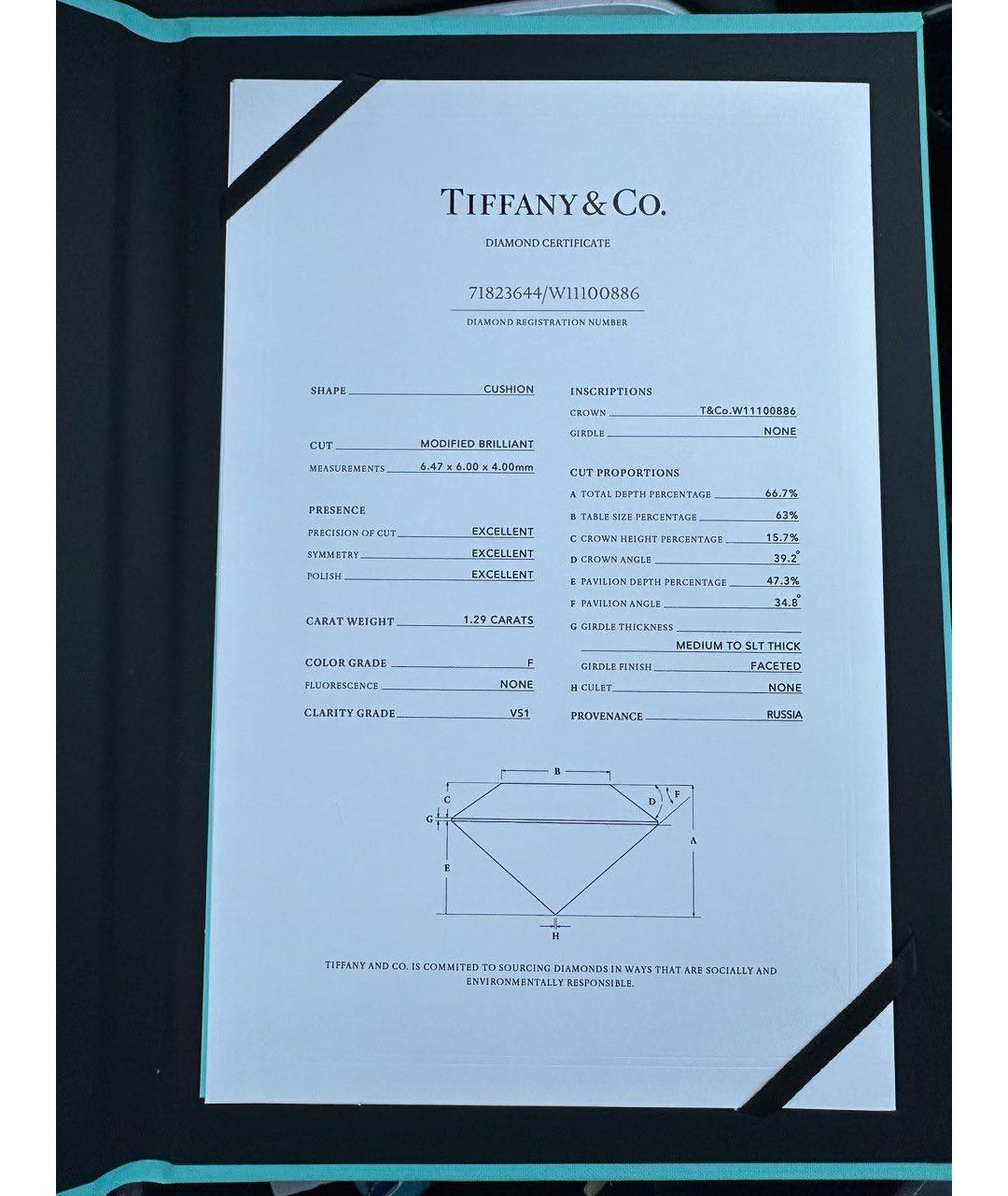 TIFFANY&CO Серебряное кольцо из белого золота, фото 4