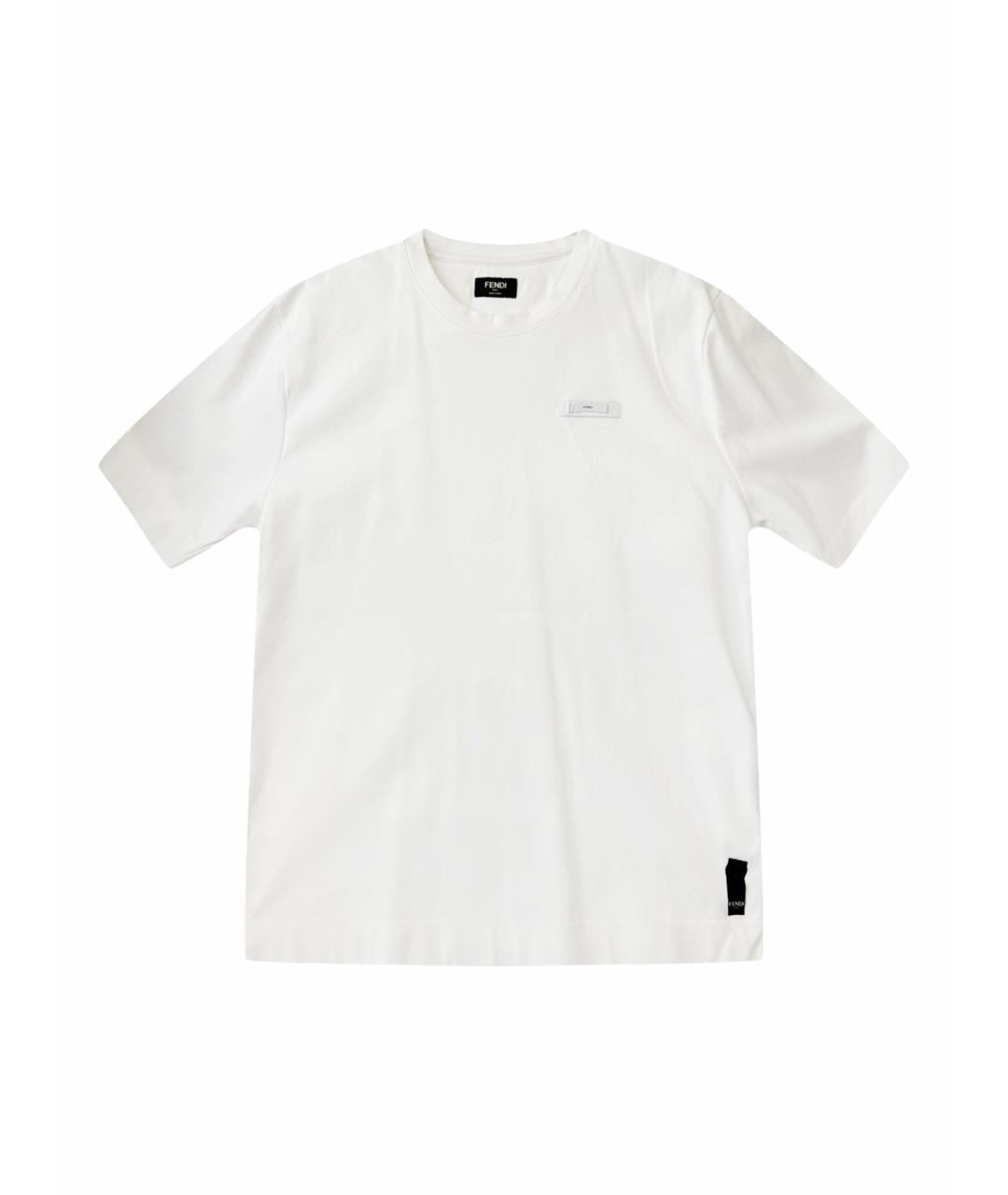 FENDI Белая хлопковая футболка, фото 1