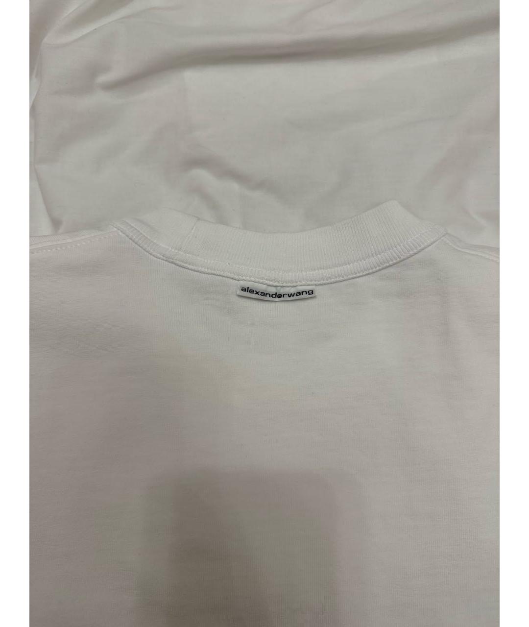 ALEXANDER WANG Белая хлопковая футболка, фото 3