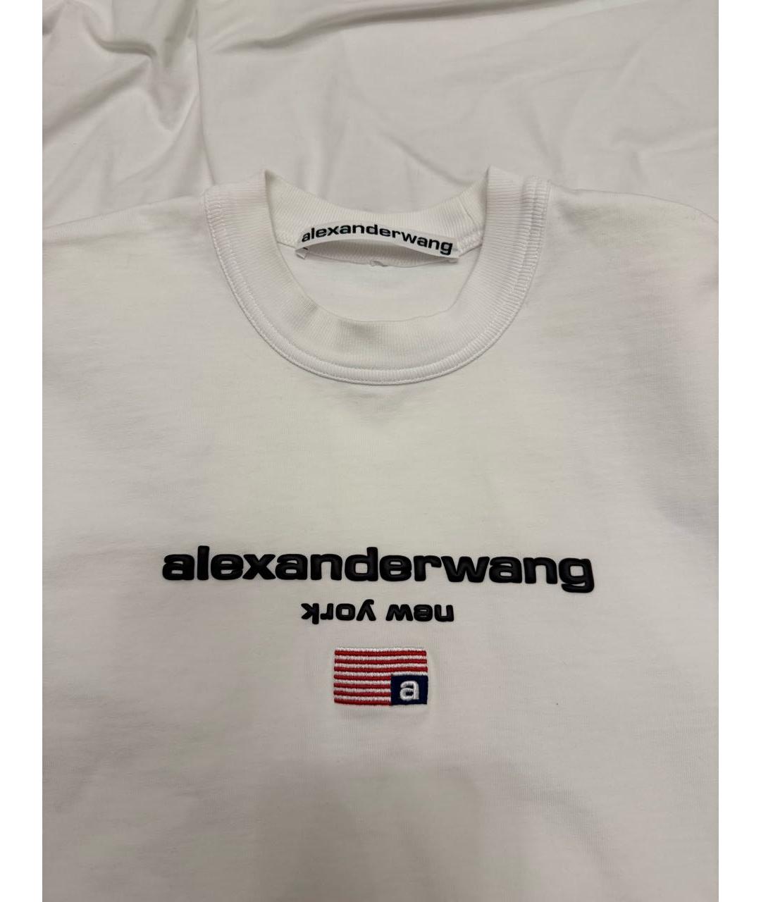 ALEXANDER WANG Белая хлопковая футболка, фото 2