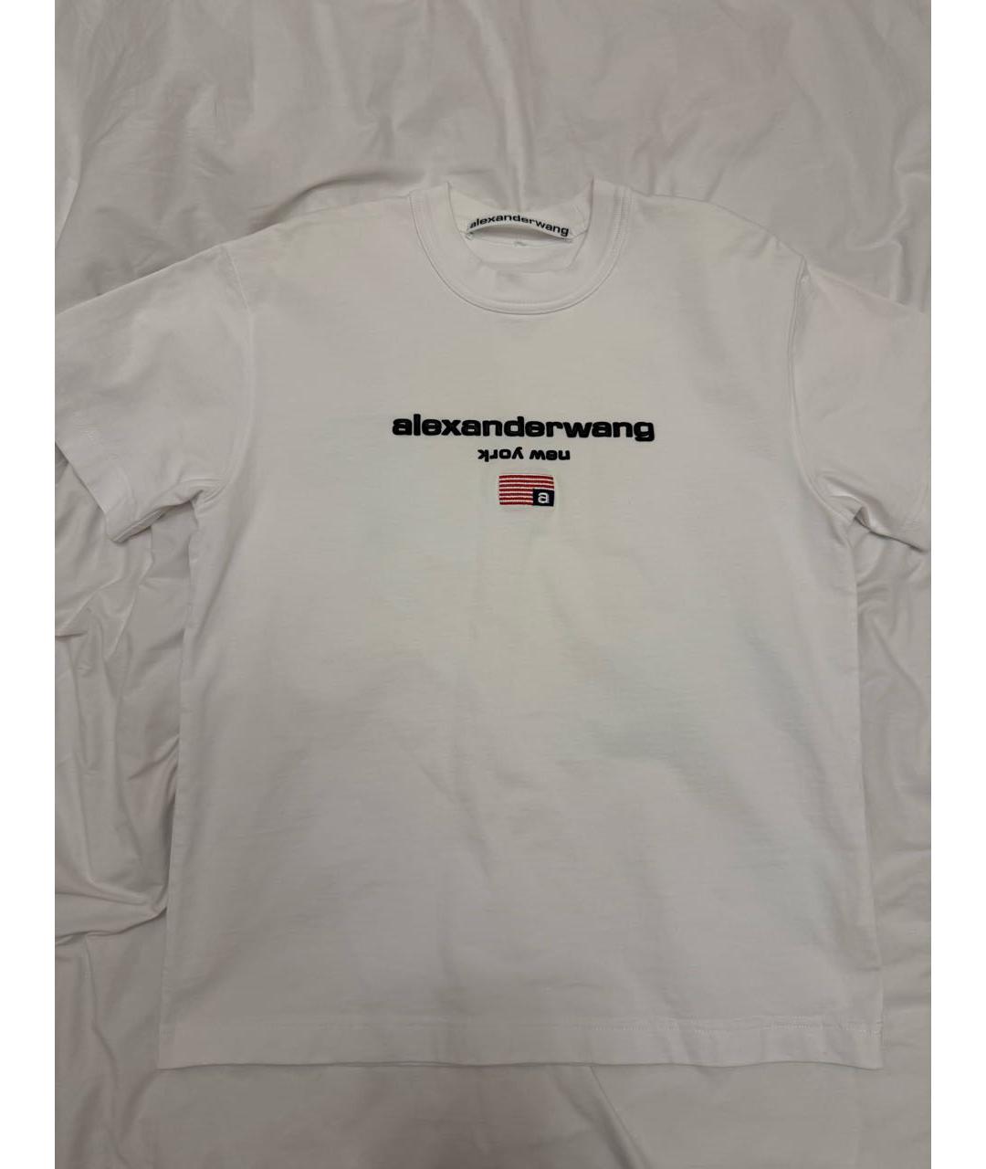 ALEXANDER WANG Белая хлопковая футболка, фото 4